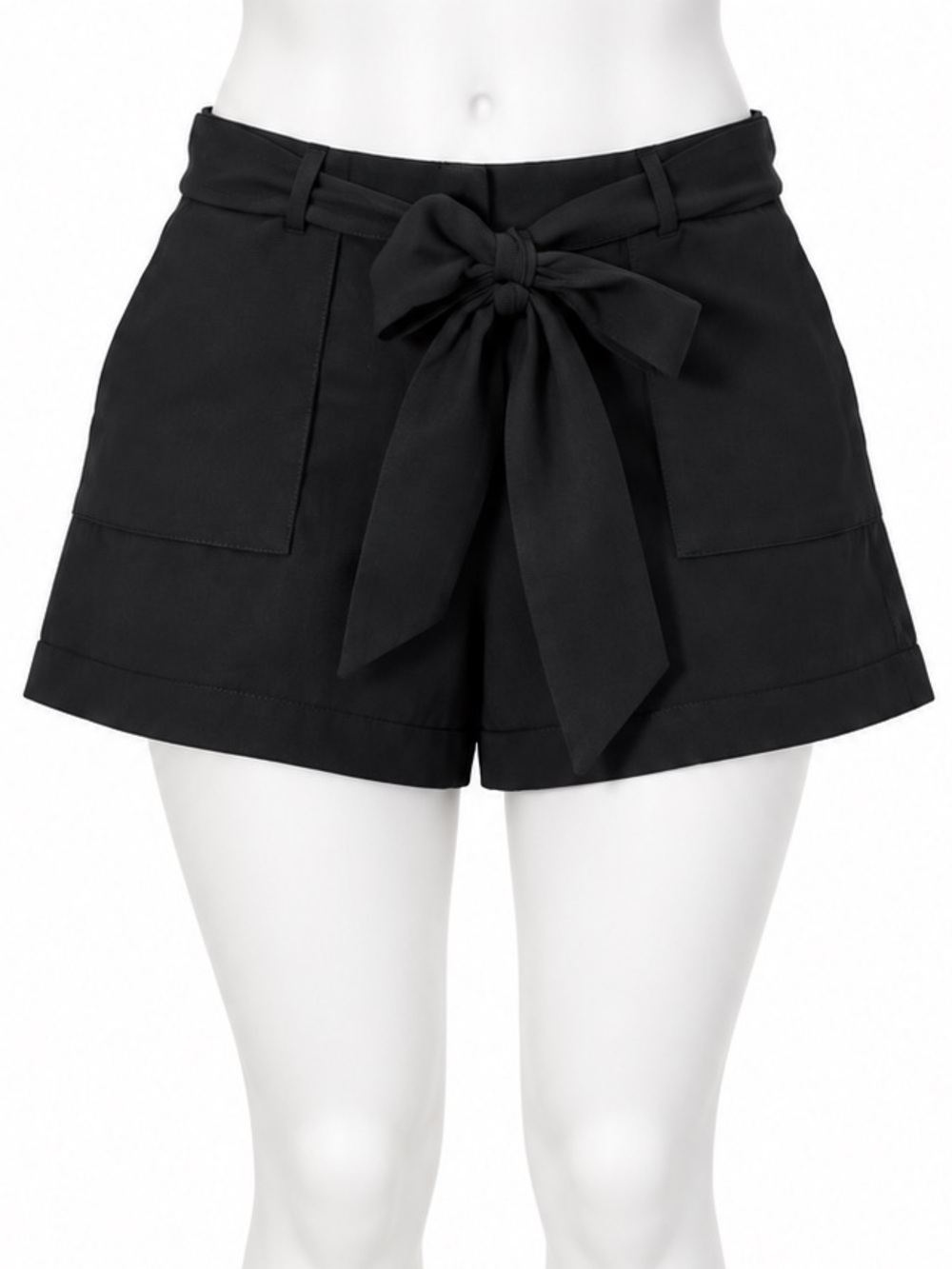 a new day Black High-Waist Tie-Belt
 Shorts size small